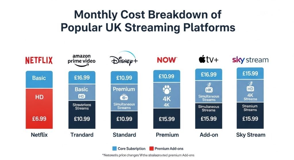 Monthly Cost UK Streaming